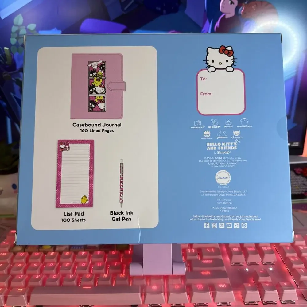 Sanrio Hello Kitty & Friends Journal List Pad Gel Pen Gift Set Pink Lined 2025